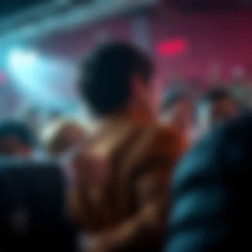 A heated argument where Rui is visibly upset, surrounded by a concerned crowd, emotions running high.