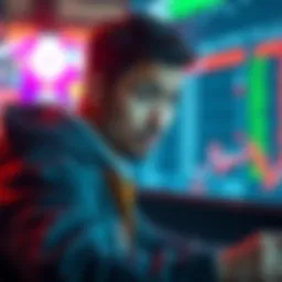 Confused bettor looking at sports odds A person staring at sports betting odds on a screen, looking puzzled about a misplaced bet.