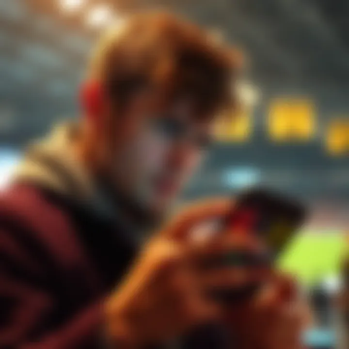 A person looking puzzled while viewing a betting app on their phone, showing a lower payout than expected after winning a bet.