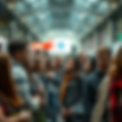 A diverse group of people with puzzled expressions discussing in a public space, reflecting the confusion about the current situation.
