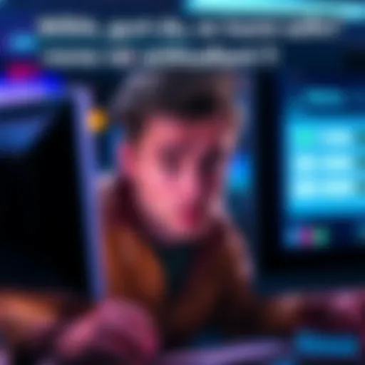 Individual staring at a computer screen with a puzzled expression, showing a bank account with no withdrawal option available