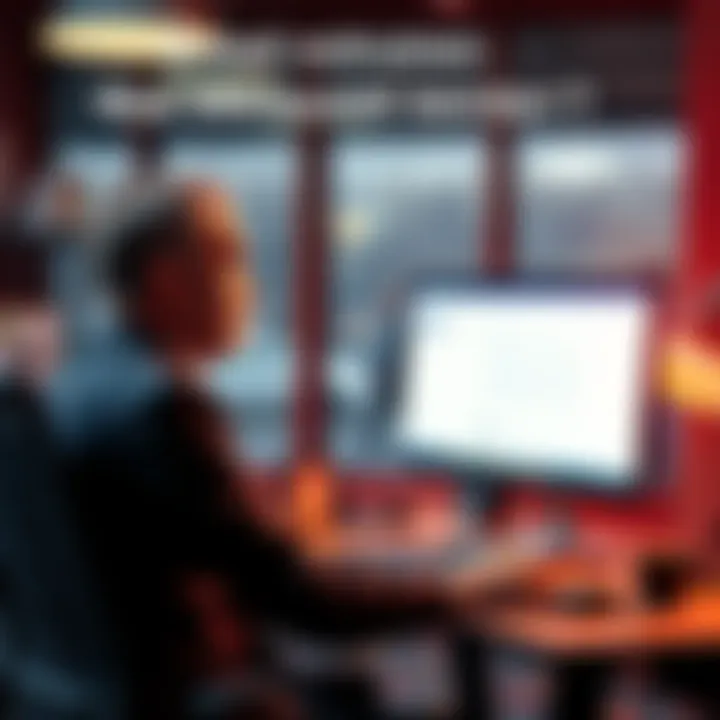 A person sitting at a desk with a confused expression, staring at a computer screen displaying an email.