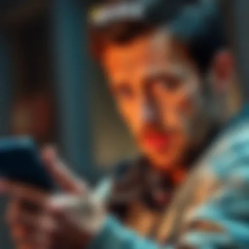 A man looking puzzled while checking his DraftKings account on a phone, displaying a notification about a bet refund.