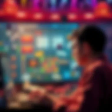 A frustrated player looking at a cluttered casino website with pop-ups and a messy interface.