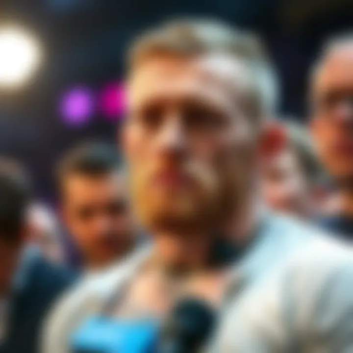 Conor McGregor in the news Conor McGregor at a press event looking concerned amid controversies