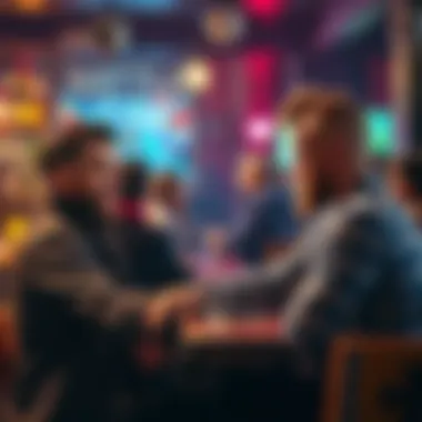 People discussing Conor McGregor's injury and betting refunds in a sports bar setting