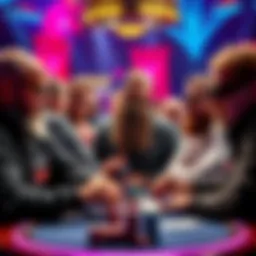 Controversial Beard Comment A poker tournament scene showing players discussing a controversial comment about beards, with expressions of surprise and debate among them.