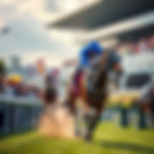 A Coolmore horse racing at Ascot with a crowd cheering in the background