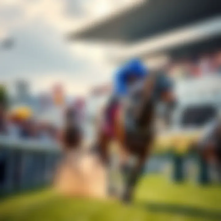 A Coolmore horse racing at Ascot with a crowd cheering in the background