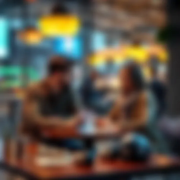 A couple sitting at a table, talking about sharing winnings from a parlay bet, with a betting slip in front of them.