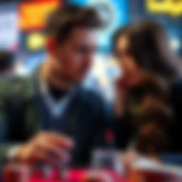 Couple discussing gambling A concerned woman talking to her boyfriend about his occasional gambling habits, showing uncertainty about their relationship