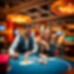 A happy couple at a casino table, showing excitement after winning a large sum of money with their betting strategy.