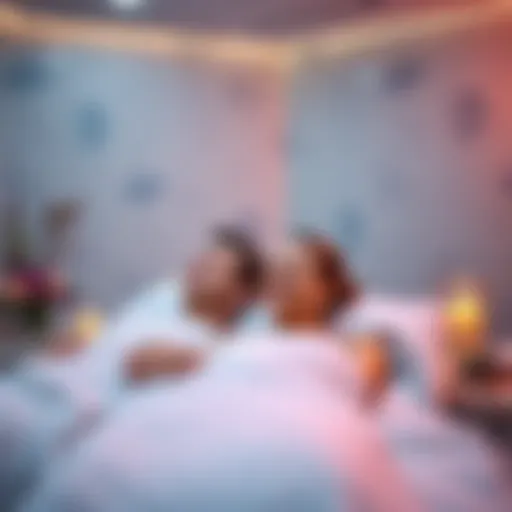 A couple relaxing together during a spa treatment in Atlantic City