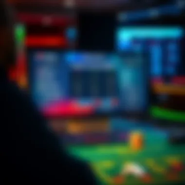 A computer screen displaying a simulated craps game with various betting options and strategies outlined.
