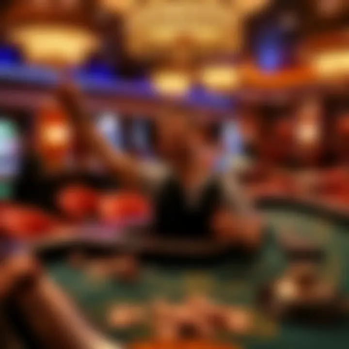 A player celebrating a win at the craps table in Durango Casino, Las Vegas, with chips in hand