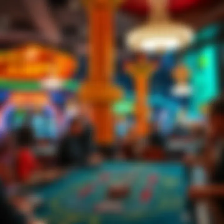 People playing Craps at a lively casino table on the Las Vegas Strip