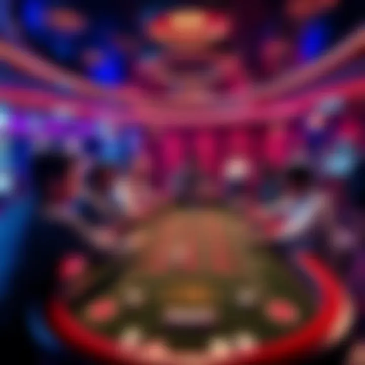 A group of players gathered around a craps table, rolling dice and placing bets in a lively casino atmosphere