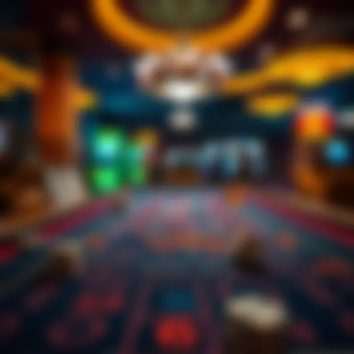 Craps table with players and dice in a casino in Durango, focusing on the moment the table was closed and the atmosphere changes