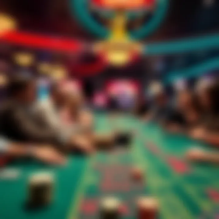 Players at a craps table in Las Vegas using a 7x multiplier to earn tier credits while gambling.