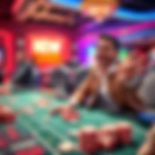 A player celebrating a win at the Craps table with chips in hand and a joyful expression.