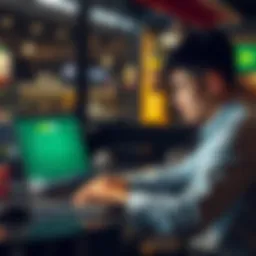 A person using a laptop to create a bet365 account in Thailand without making a deposit