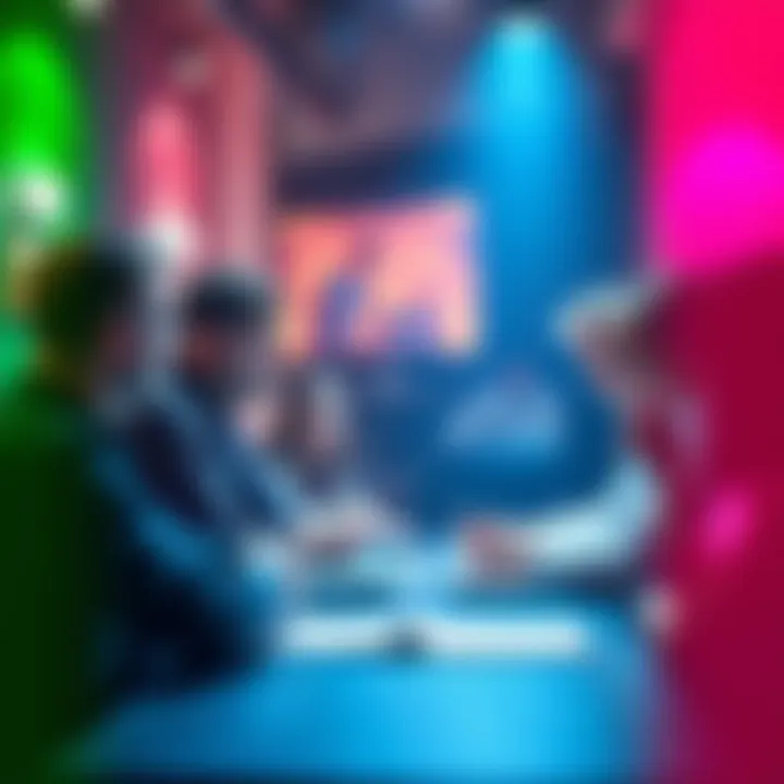 People sharing their thoughts on a creative idea in a group setting.