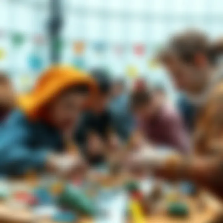 People using recycled materials for crafts and projects to save resources