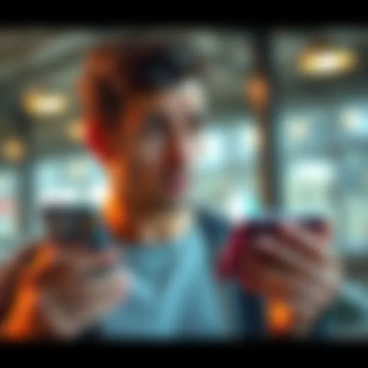 A person looks worried while holding a smartphone and a credit card, showing concern over financial fraud.