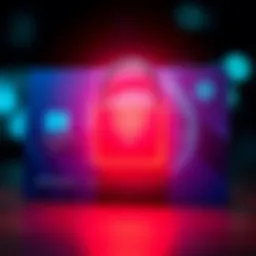 A digital representation of a credit card being locked with a padlock symbol, emphasizing security for online transactions.