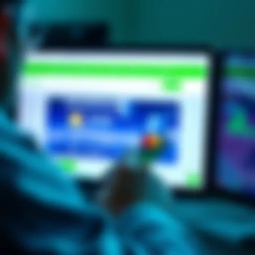A person entering credit card details on a computer screen while browsing Stake's website for easy payment methods.