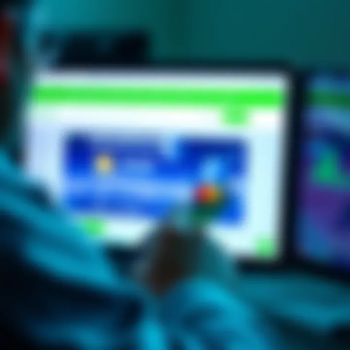 A person entering credit card details on a computer screen while browsing Stake's website for easy payment methods.