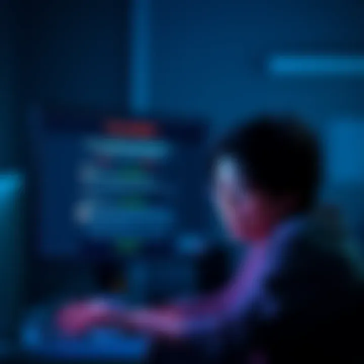 A person looks frustrated while reading online comments about a suspicious website. The screen shows a message indicating that a post has been removed, hinting at possible cover-up actions.