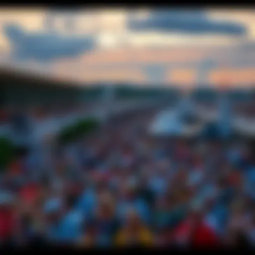 A large crowd gathers at Oaklawn for the Arkansas Derby event, with people looking for standing spots among the sold-out tickets.