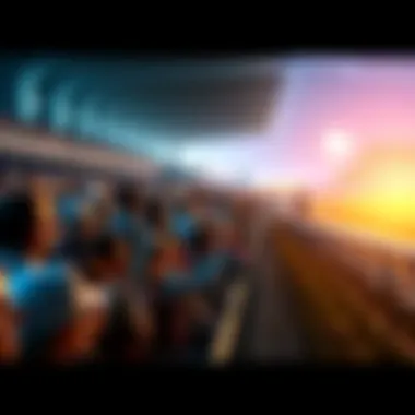 Crowd watching horse race Excited crowd at a horse racing event, focused on the track as horses race by
