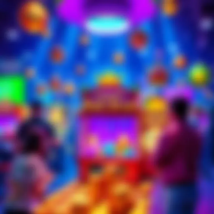 A colorful display of the Crowncoins Ball Drop game with players engaged in action, highlighting its exciting gameplay elements.