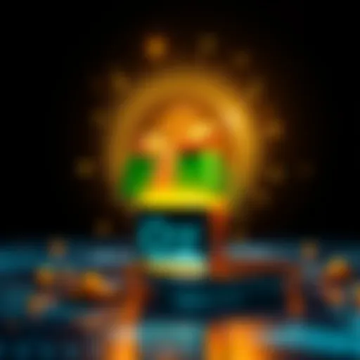 A graphic showing a digital currency symbol with a gift box, representing a crypto bonus announcement.