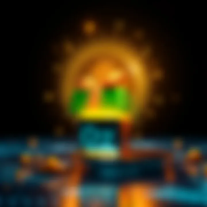 A graphic showing a digital currency symbol with a gift box, representing a crypto bonus announcement.