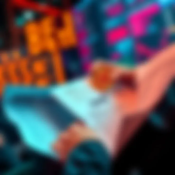 A person analyzing cryptocurrency and tax documents related to betting winnings.