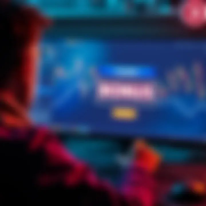 A person looking at a computer screen with a crypto bonus notification