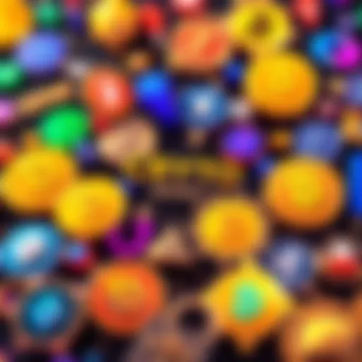 Colorful graphic showing various cryptocurrency logos and symbols, highlighting attractive bonuses and promotions for people to take advantage of.