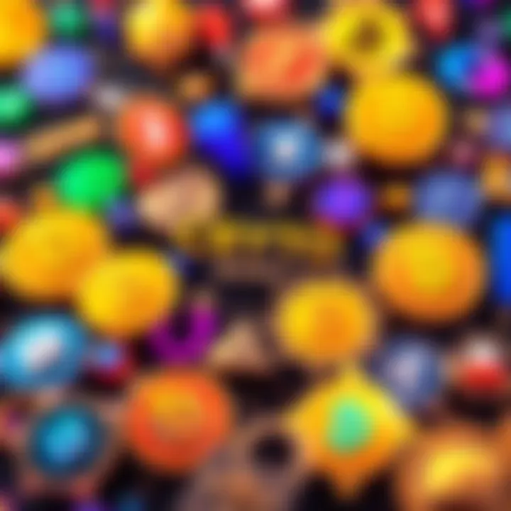 Colorful graphic showing various cryptocurrency logos and symbols, highlighting attractive bonuses and promotions for people to take advantage of.
