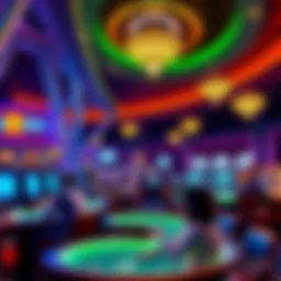 Kryptowährungs-Casino in Mexiko A vibrant image of a cryptocurrency casino in Mexico with colorful lights and excited players at gaming tables