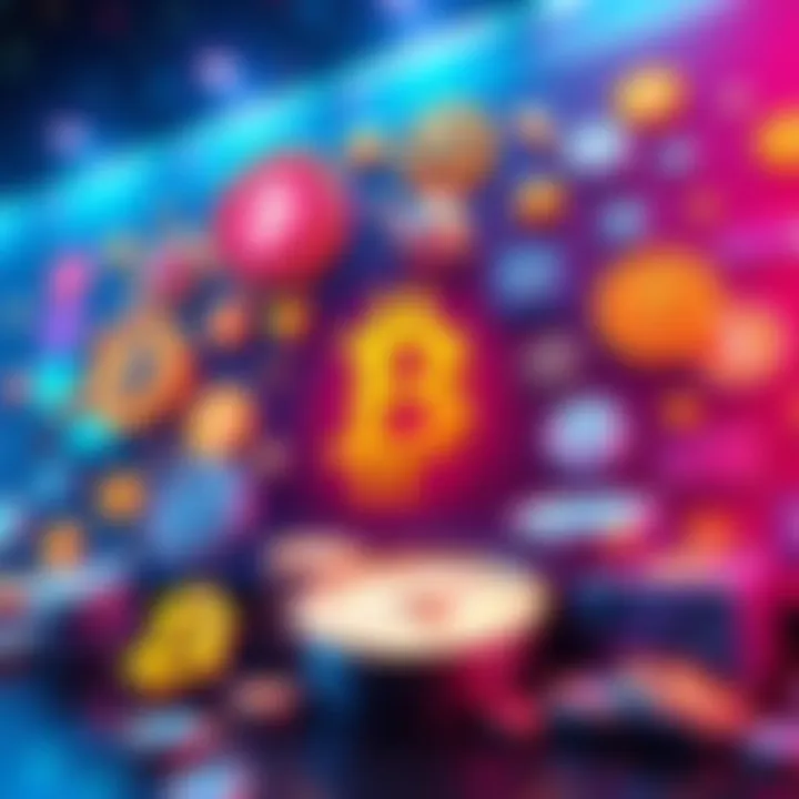 Crypto Exchanges for Online Casinos Illustration of various cryptocurrency logos and online casino icons, representing the best crypto exchanges for gaming.