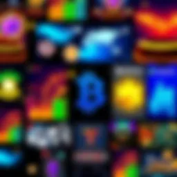 A collage of different crypto gambling websites showcasing games and betting options