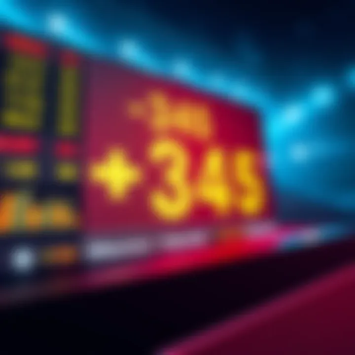 A graphic displaying betting odds of +345 with charts and discussion points about sports betting