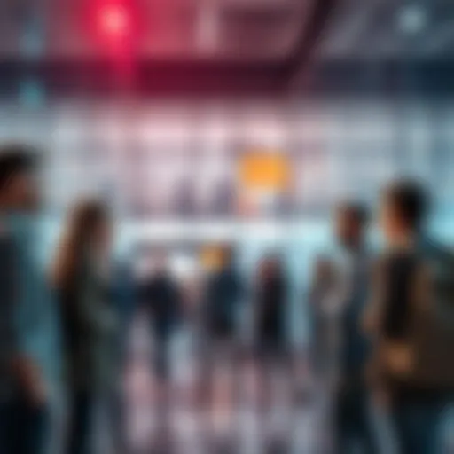 People discussing political changes and social trends in a modern setting