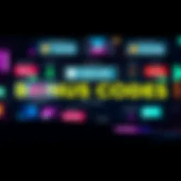 Various current bonus codes and promotional offers for players displayed on a screen