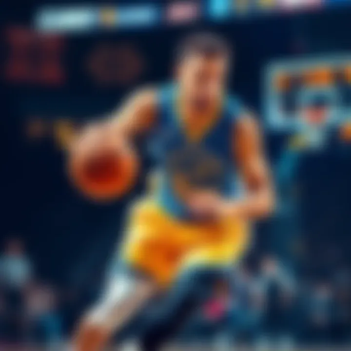 Stephen Curry dribbling the basketball during a game, showing focus and determination