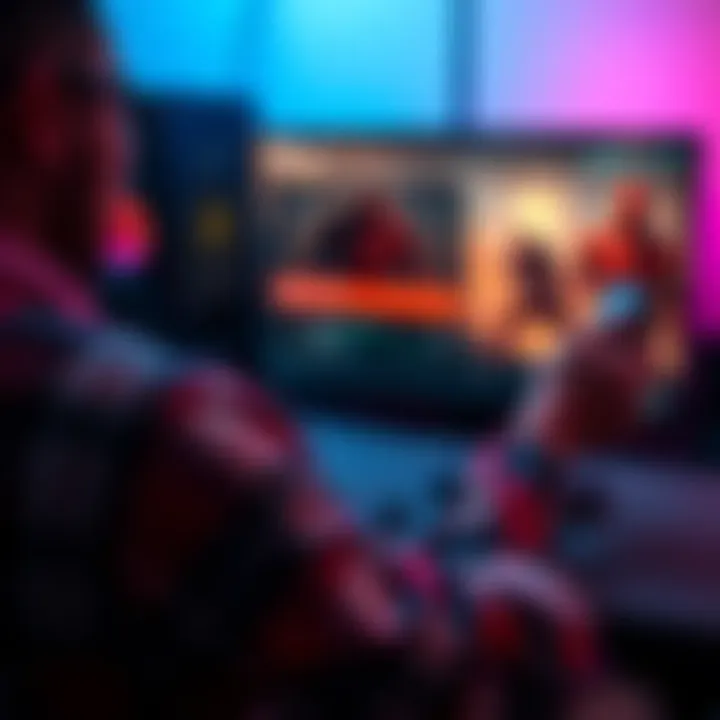Customizing Game Preferences A person adjusts settings on a video game console while enjoying gameplay