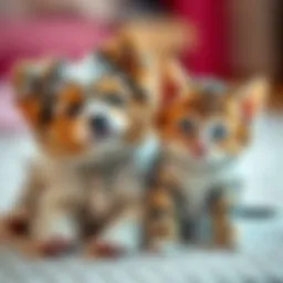 Cute Small Pets Together A fluffy dog and a playful kitten sitting side by side, showcasing the bond between small pets and people.